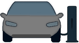 A drawing of an electric vehicle
